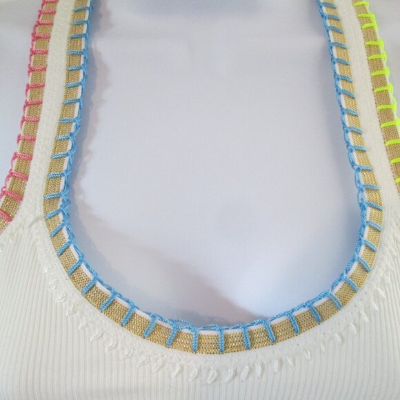 PQ Swim Crochet-Trim One-Piece Swimsuit Sz S - Picture 8 of 13